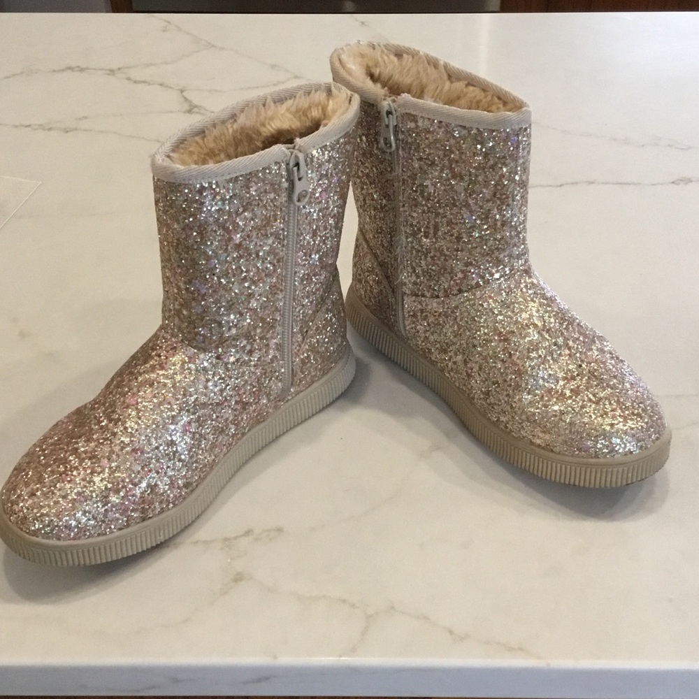Cat & Jack Girls Sparkle Glitter Ankle Boots